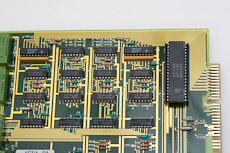 This is a beautiful board with gold traces, fingers and valuable IC chips. It is from a telecom board.